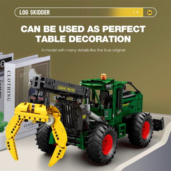 1741PCS RC Timber Building Blocks Farm Tractor Technology Electronic Remote Control Car Bricks Model Kids Toys Idea Gift