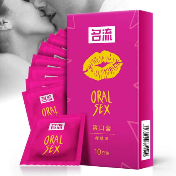 a81eeff027030318 OLO Oral Sex Condom for Men Women,10pcs 52MM Cherry Flavour Ultra Thin Condoms,Natural Latex Intimate Sex Products for Adults