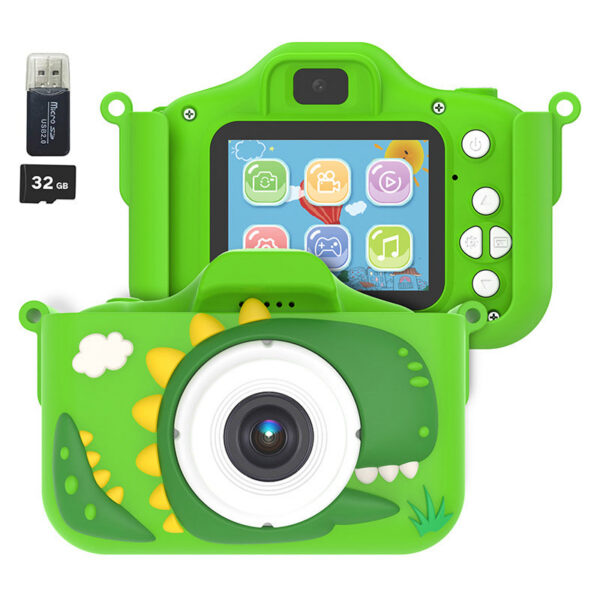 a838bc8b0f7c7655 Kid Mini 1080P Cartoon Selfie Toddler Digital Video Camera Toys With 32G SD Card for Boys/Girls Christmas Birthday Gifts