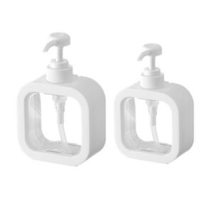 a8437b03fbb858e5 White Liquid Lotion Pump Refillable Shampoo Bottle Plastic Hand Soap Dispenser
