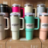 a849ef5f5b81a029 Camelia Pink Gradient Parade Black Chroma With 1:1 H2.0 40oz Stainless Steel Tumblers Cups with Silicone handle Lid Straw Travel Car mugs Water Bottles US STOCK