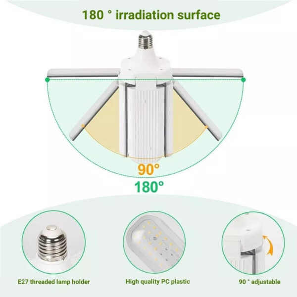 a84c7ba3c0b0d5b6 24W 36W 48W LED Light E27 Foldable Phyto Full Spectrum SMD2835 Bulb for Indoor Plants Bloom Flowering Grow Lamp Garden