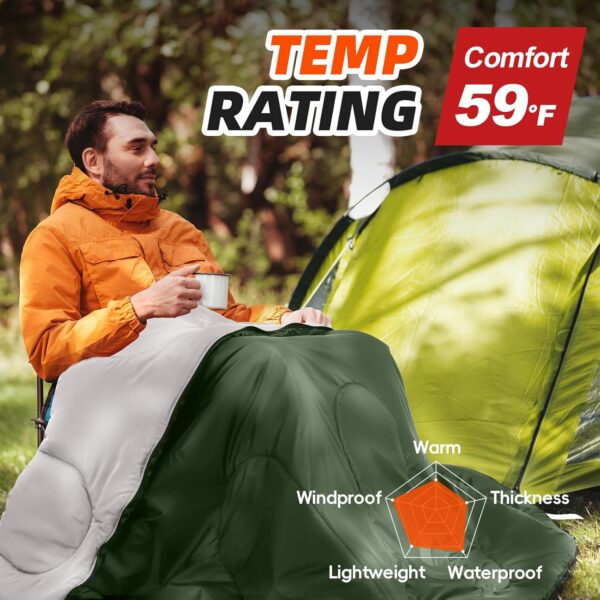 a84f379adac63928 MEREZA Sleeping Bags XL for Adults Cold Weather Mens Large Wide Sleeping Bag for Big and Tall Girls Boys with Compression Sack for Camping Backpacking Warm & Cool Weather