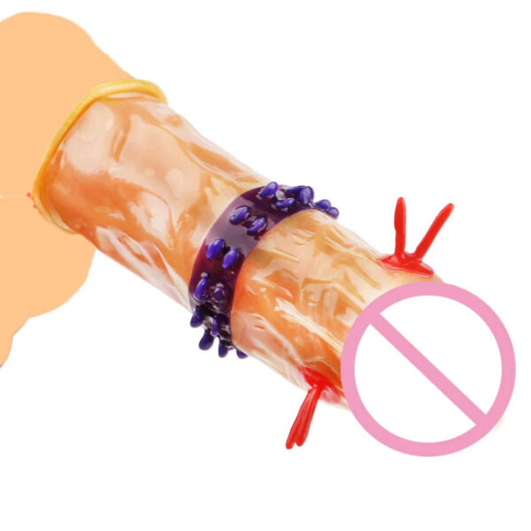 a8507839786825d9 3PCS Men Condoms with Spikes Female G-spot Vaginal Stimulation Sensation Condoms Penis Sleeve Sex Toys For Men
