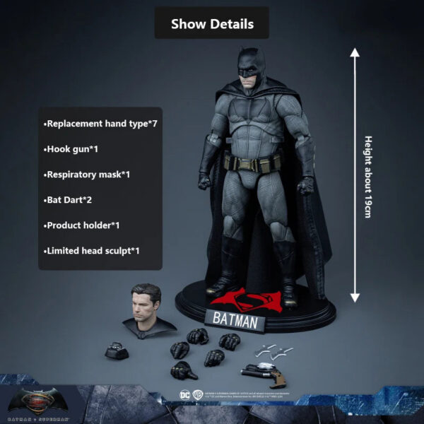 a851de81d7e83805 DC Batman Fondjoy Batman Movie Character Model Limited Head Sculpt Action Figures 19cm Collect Ornaments birthday gifts for boys