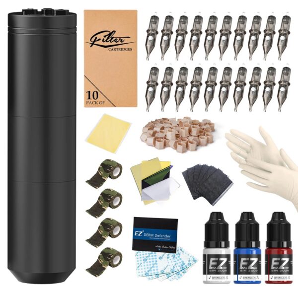 a87ed1e7581c8d86 EZ Wireless Cartridge Tattoo Machine Pen Rotaty Battery Pen with Portable Power 1600mAh LED Digital Display Tattoo Gun Supply