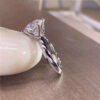 Classic 6 Prongs 5 Carat Round Moissanite Rings Sterling Sier Plated 14K Gold High Clarity D Color Diamond Woman Jewelry