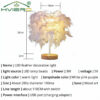 a88a5f97351a47cb LED Warm Small Table Lamp Nordic Romantic Creative Feather Wedding Room Red Girl Bedroom Bedside Flashlight Night Reading Light