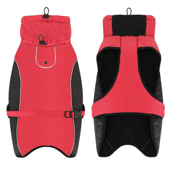 a89152c57871f884 Waterproof Big Clothes Warm Dog Coat Jacket Reflective Raincoat Clothing For Medium Large Dogs French Bulldog XL-6XL