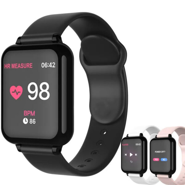 B57 Smart Watch Waterproof Fiess Tracker Sport for IOS Android Phone Smartwatch Heart Rate Monitor Blood Pressure Functions #002
