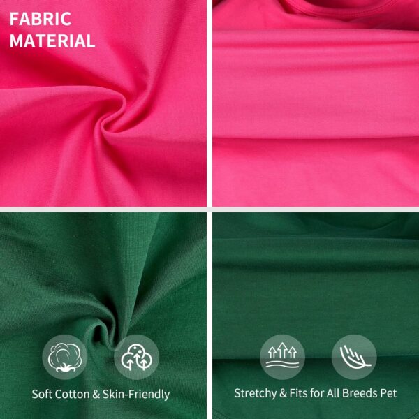 a8c08bc1ef96909c Koneseve Dog Shirts Soft Cotton Dog Clothes Stretchy T-Shirt for Small Medium Large Dogs Cat Shirt Breathable Puppy Outfit Kitten Apparel Pet Pullover Tee Blank Basic Sweatshirt 2-Pack Blue & Red 5XL