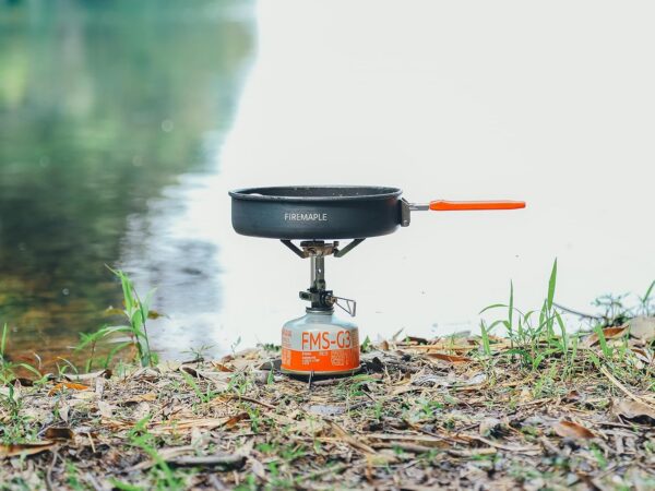 Fire-Maple Titanium Gas Canister Stand Foldable Fuel Gas Tank Bracket Support Lightweight Gas Bottle Tripod Cartridge Holder for Camping Fishing Cycling