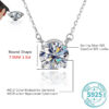 a8d19c01b9832a31 ALIZERO 3.0ct VVS1 D Color Moissanite Necklace For Women Fine Jewelry with GRA 925 Sterling Sliver Chain Plated 18k White Gold