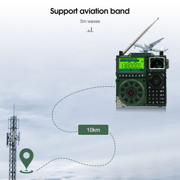 Retekess TR113 Portable Flagship Fever Receiver Full Band Ham Amateur Shortwave Antenna Radio VHF UHF SSB For Gift