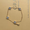 1.2ct Moissanite Clover Women Rose Gold Plated Iced Mosan Diamond Pendant Necklace Sterling Sier Pass Tester Gift