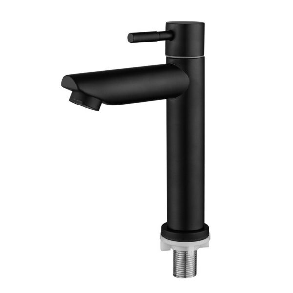 BAOKEMO 1/2Inch 304 Stainless Steel Single Cold Water Tap Gold Black Sier Color Deck Mounted Basin Sink Faucet