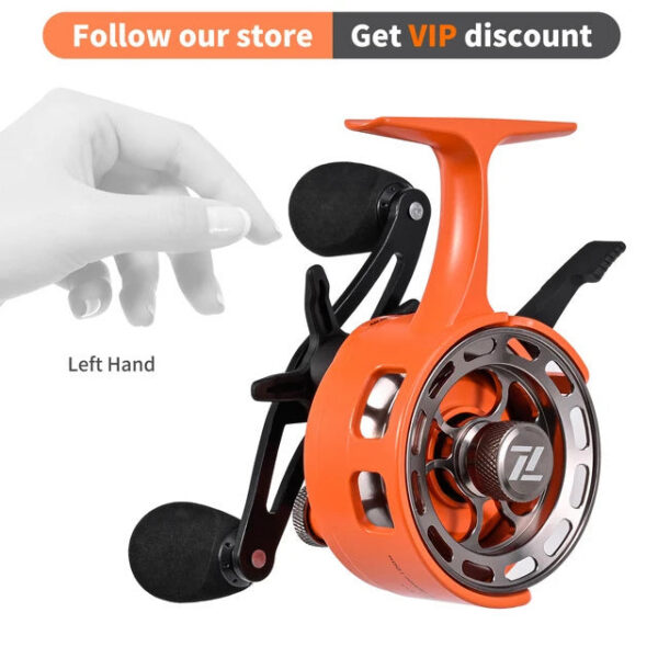 LEOFISHING CNC Ice Fishing Wheel Winter Quick Release Reel 3+1 Metal Spool Coil Smooth Lure Fish Equipment Accessories