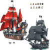 a8f5edd44c259e91 Pirates Of The Caribbean Ship Queen's Revenge Warship Black Pearl Sailboat Building Block Bricks MOC 4195 Assembly Toys Kid Gift