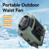 a92025f890317ab8 10000mAh Portable Waist Fan Hanging Neck Strong Wind with Power Bank LED Lighting for Emergency Sports Outdoor Working