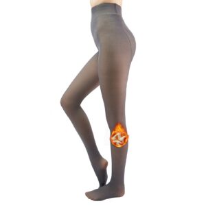 a925578ec1c59f6d X-CHENG Fleece Lined Women - Fake Translucent Warm Pantyhose Leggings Sheer Thick Tights for Winter