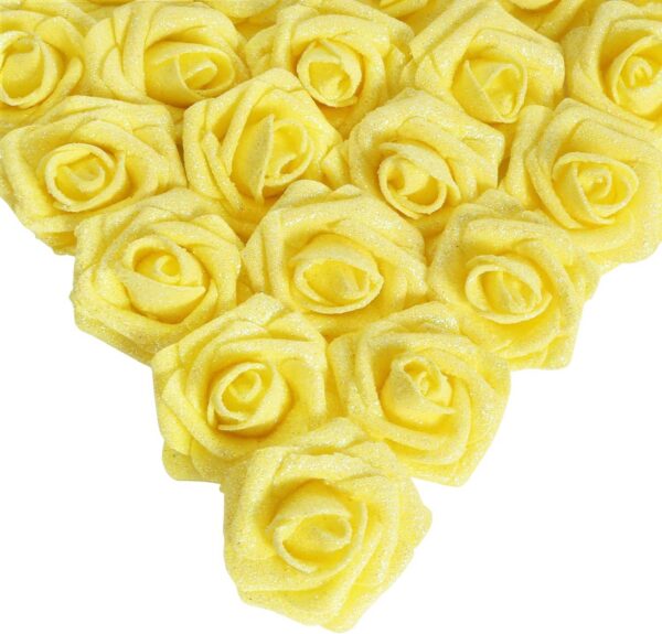 a928521b96d098ab IPOPU Artificial Flowers, 25pcs Foam Glitter Roses Glitter Foam Rose Foam Rose with Stem for DIY Wedding Bridal Bouquet Home Party Decoration(Coffee)