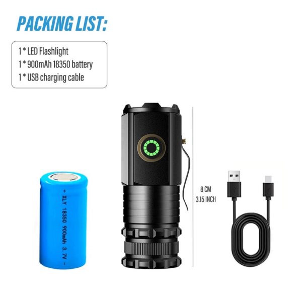 a928e2ffff6df1ec High Power Led Flashlights MINI Torch With 3 LED and Powerful Magnet Self-defense Lamp 5 Lighting Modes Bright Outdoor Lights