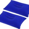 a9539c2aade0bf38 PATIKIL Inflatable Pillow, 2 Pack Squared Ultralight Camping Travel Pillow Desk Rest Neck Support for Hiking Backpacking Office, Pink