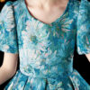 Baby wedding Party Dress Round neck printing princess Teens Kids Dresses Pageant Gown Girls dress Children’s wear
