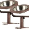 Adjustable Raised Cat Food Bowl, Tilted Elevated Bowl (1-Pack, Black)