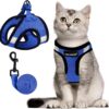 a960c3d3217798a2 Cat Harness and Leash Set for Walking Escape Proof, Kitten Adjustable Small Large Lightweight Soft Vest Harness and Leash(Medium, Green)