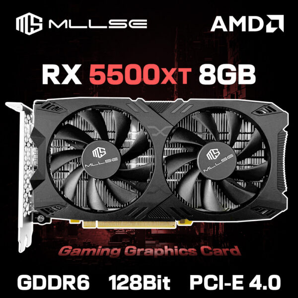 a963797983884f7e MLLSE AMD RX5500XT 8G Gaming Graphics Card 8GB 128Bit GDDR6 PCI-E 4.0×8 GPU Radeon rx5500xt 8gb game Video Cards Placa de vídeo