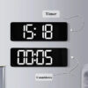 a96b241d0e678299 Large Digital Wall Remote Control Temp Date Week Display Power Off Memory Table Clock Wall-mounted Dual Alarms LED Clocks