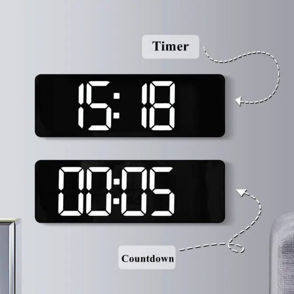 a96b241d0e678299 Large Digital Wall Remote Control Temp Date Week Display Power Off Memory Table Clock Wall-mounted Dual Alarms LED Clocks
