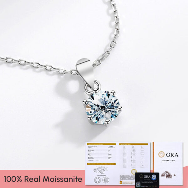 a9841a6d4514563b GRA 1CT-3CT Moissanite Diamond Wedding Pendant Necklace for Women Original Sterling Sier Long Chain Quality Jewelry