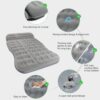 a98e9b79cdc6a2e3 SUV Air Mattress, Thickened Flocked Camping Bed for Car Trunk & Back Seat , Includes Electric Pump & 2 Foot Pedals , Portable Inflatable car Mattress (Gray)