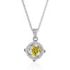 a999e4f3bff33ba3 JoyceJelly 6.5mm 1ct Moissanite Necklace For Women S Sterling Sier Jewelry Lab Created Diamond Pendant Clavicle Chain Gift