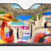 Personalized cartoon Windshield Sunshade Car Window Windscreen Cover Sun Shade Auto Sun Visor Car-covers Car Solar Protection