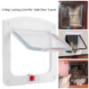 a9a50e3365718437 Way Locking Cat Flap Door Interior Exterior Weatherproof Pet Doors Cats Doggie Suitable For Window & Wall 4 W