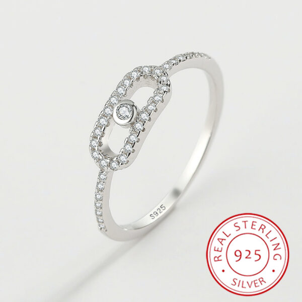 NEW Ring Women's Real S Sterling Sier Diamond Zircon Pig Nose Female Fashion Girlfriend Gift Engagement Jewelry