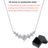 Smyoue 1.7-5CTTW All Moissanite Necklace for Women Smile Princesses Sparkling Diamond Pendant S Sterling Sier Plated PT950