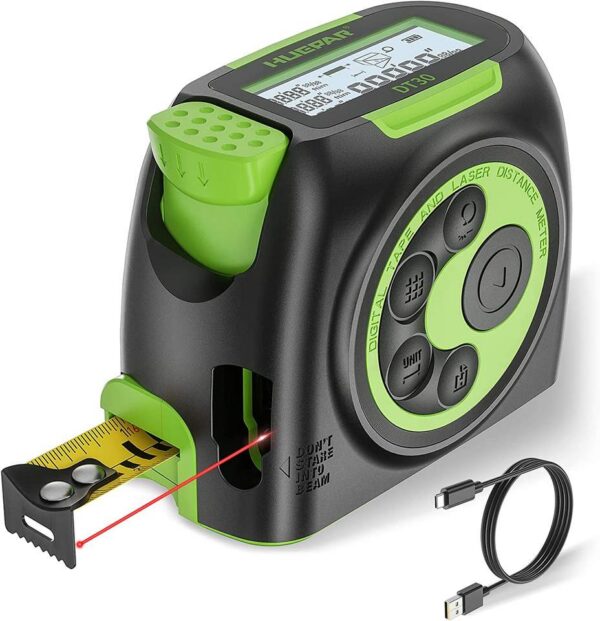 Huepar DT30 Tape Measure Distance Meter Measuring Digital Laser Rangefinder High Precision With LCD Display