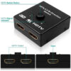 Bi Direction Switch 2.0 60HZ HDMI Splitter 1x2 2x1 New Dual 2 Ports Adapter Converter Supports Ultra HD 4K