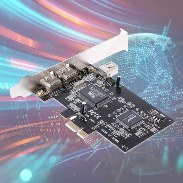 aa0846f000097e3e PCIe Firewire PCI-E 2A+1 Mini-A 1394A Video Capture Card VIA VT6308P Chip Support IEEE1394 400 Mbit 2+1 Port PHY
