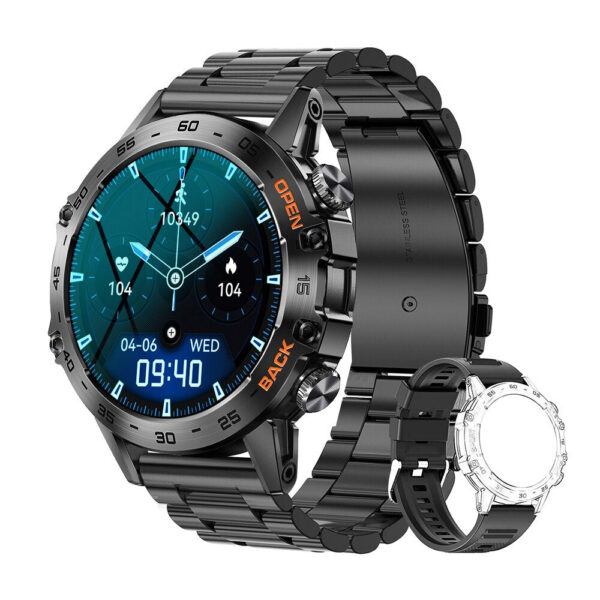 aa0f8ee4bdefc8a8 MELANDA Steel 1.39" Bluetooth Call Smart Watch Men Sports Fiess Tracker Watches IP67 Waterproof Smartwatch for Android IOS K52