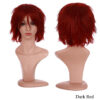 BENIHAIR Synthetic Cosplay White Red Green Blue Pink Yellow Short Layer Fake Hair Extension Men Women Party Wig