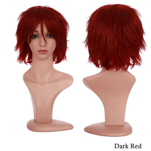 BENIHAIR Synthetic Cosplay White Red Green Blue Pink Yellow Short Layer Fake Hair Extension Men Women Party Wig