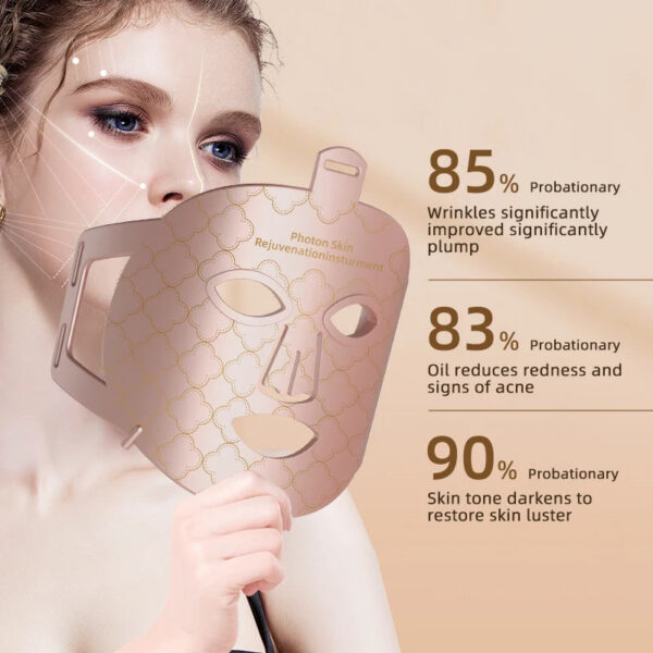 aa4ed8e8dba3e428 4 in 1 Red Led Light Therapy Infrared Flexible Soft Mask Silicone 4 Color Led Therapy Anti Aging Advanced Photon Mask IPX7 New