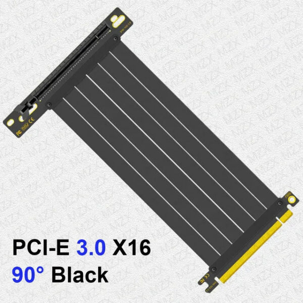 MZX PCIE 4.0 3.0 16X Riser Cable 90/180 Degree Mount Video Graphics Card Extension PCI Flexible GPU Cord ITX Computer Connector