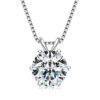 Lnngy 0.5ct-5ct Moissanite Pendant Necklace With Certificate For Women Original Real 925 Silver Chain Solitaire Drop Necklaces