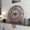 Modern 3D Large Wall Clocks Roman Numerals Retro Round Metal Iron Accurate Silent Nordic Hanging Ornament Living
